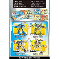 minGDi LEIBAO K2016 Xếp hình lắp ráp ghép mô hình 4 loại giáp di động: Mecha hải quân, Mecha quân đội, Mecha không quân, Mecha đặc biệt