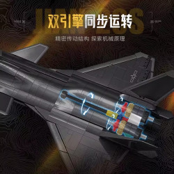 Keeppley 23056 Xếp hình lắp ráp ghép mô hình Máy bay chiến đấu tàng hình J-20S 1:54