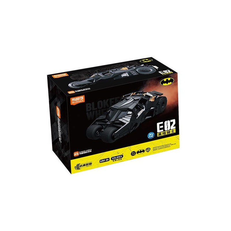 BLOKEES 75681 Xếp hình lắp ráp ghép mô hình Xe Batman của Hiệp sĩ bóng đêm E02 1:64