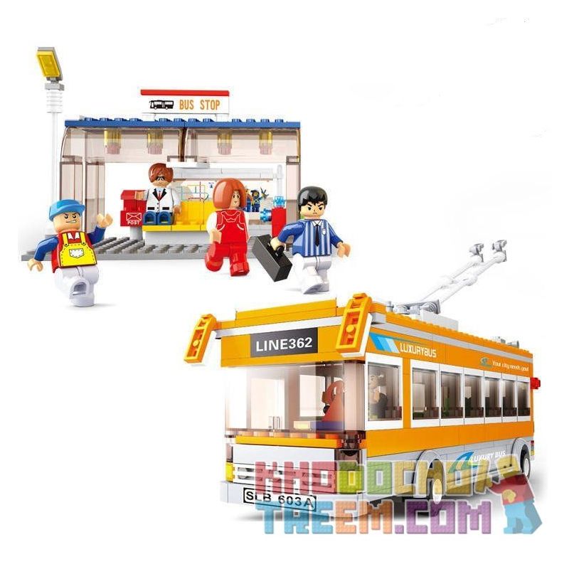 SLUBAN M38-B0332 B0332 0332 M38B0332 38-B0332 non Lego XE ĐIỆN bộ đồ chơi xếp lắp ráp ghép mô hình City Thành Phố 457 khối