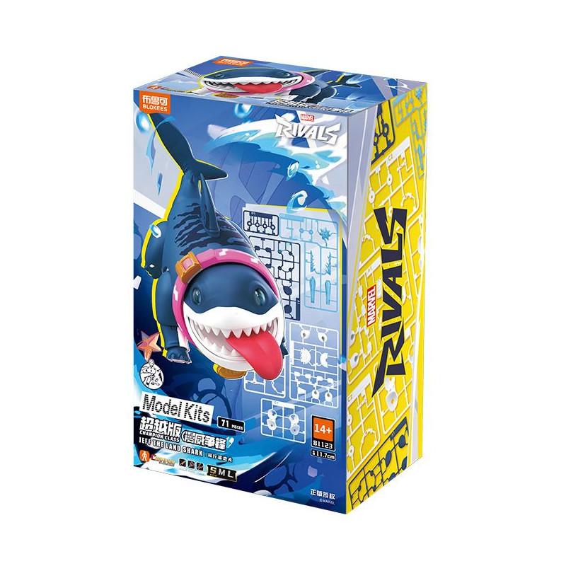 BLOKEES 81123 Xếp hình lắp ráp ghép mô hình Cuộc thi Marvel: Phiên bản ngoài Jeff the Land Shark