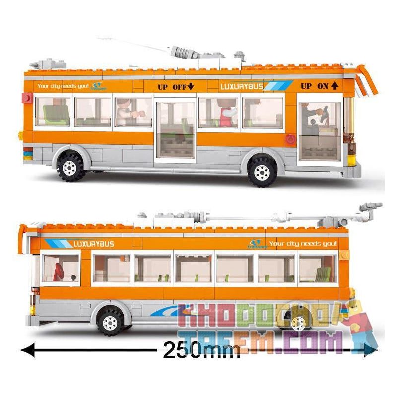 SLUBAN M38-B0332 B0332 0332 M38B0332 38-B0332 non  XE ĐIỆN bộ đồ chơi xếp lắp ráp ghép mô hình City Thành Phố 457 khối