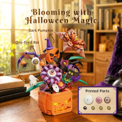 Pantasy 85067 Midnight Pumpkin Bouquet Xếp hình lắp ráp ghép mô hình Bó hoa bí ngô nửa đêm