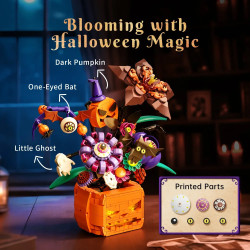 Pantasy 85067 Midnight Pumpkin Bouquet Xếp hình lắp ráp ghép mô hình Bó hoa bí ngô nửa đêm