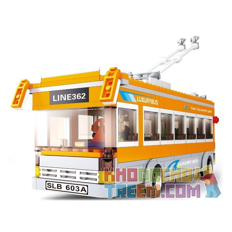 SLUBAN M38-B0332 B0332 0332 M38B0332 38-B0332 non  XE ĐIỆN bộ đồ chơi xếp lắp ráp ghép mô hình City Thành Phố 457 khối