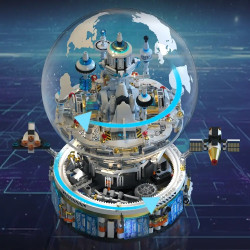 ToubaBamu T1114 Orbital Crysta Sphere Fortress Xếp hình lắp ráp ghép mô hình Quả cầu pha lê pháo đài quỹ đạo