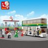 SLUBAN M38-B0331 B0331 0331 M38B0331 38-B0331 non  XE BUÝT 2 TẦNG bộ đồ chơi xếp lắp ráp ghép mô hình City Thành Phố 403 khối