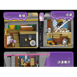 small angle JD145 Xếp hình lắp ráp ghép mô hình Cuộc phiêu lưu kỳ lạ Ngôi nhà ma ám được giải mã
