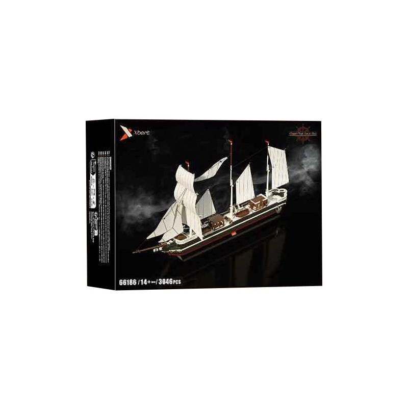 Xbert 66186 Clipper Xếp hình lắp ráp ghép mô hình Tàu buôn đại dương Clipper City Amsterdam