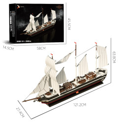 Xbert 66186 Clipper Xếp hình lắp ráp ghép mô hình Tàu buôn đại dương Clipper City Amsterdam