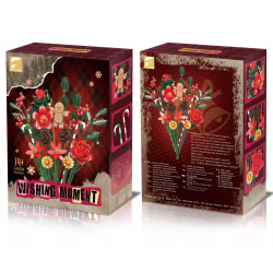 Free Tribe 11028 Clipper Xếp hình lắp ráp ghép mô hình Bó hoa người bánh gừng Giáng sinh