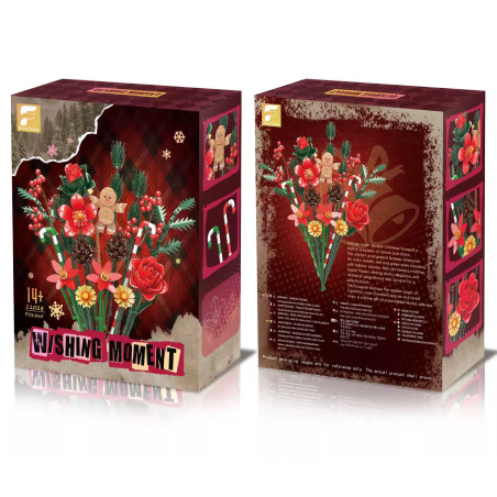 Free Tribe 11028 Clipper Xếp hình lắp ráp ghép mô hình Bó hoa người bánh gừng Giáng sinh