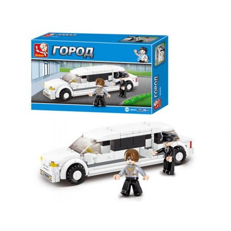 SLUBAN M38-B0323 B0323 0323 M38B0323 38-B0323 non  ÔNG VUA LÀM MẪU SẢN PHẨM XE LIMOUSINE HẠNG SANG LINCOLN bộ đồ chơi xếp lắp ráp ghép mô hình City Thành Phố 135 khối