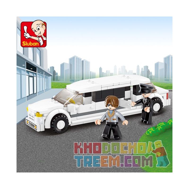 SLUBAN M38-B0323 B0323 0323 M38B0323 38-B0323 non  ÔNG VUA LÀM MẪU SẢN PHẨM XE LIMOUSINE HẠNG SANG LINCOLN bộ đồ chơi xếp lắp ráp ghép mô hình City Thành Phố 135 khối