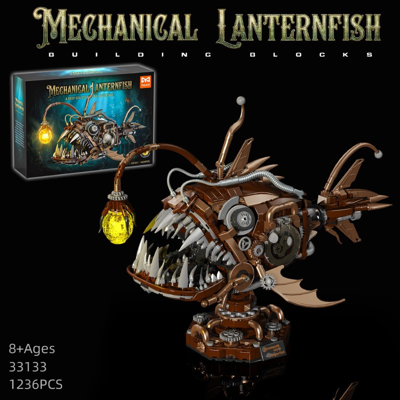 YoLeXi 33133 Mechanical Lanternfish Xếp hình lắp ráp ghép mô hình cá đèn lồng