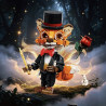 YoLeXi 33143 Fox Magician Xếp hình lắp ráp ghép mô hình nhà ảo thuật cáo váy đen