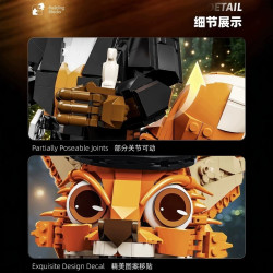 YoLeXi 33143 Fox Magician Xếp hình lắp ráp ghép mô hình nhà ảo thuật cáo váy đen