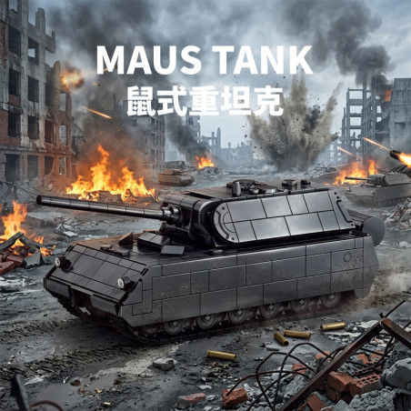 Le Yi 66112 Maus Tank Xếp hình lắp ráp ghép mô hình Xe tăng hạng nặng Maus