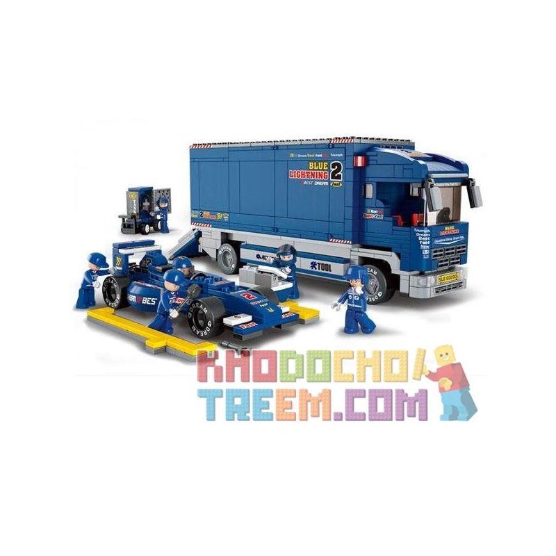 SLUBAN M38-B0357 B0357 0357 M38B0357 38-B0357 non  XE ĐUA F1 VÀ TẢI BẢO DƯỠNG bộ đồ chơi xếp lắp ráp ghép mô hình Speed Champions Racing Cars FORMULA CAR Đua Xe Công Thức 641 khối