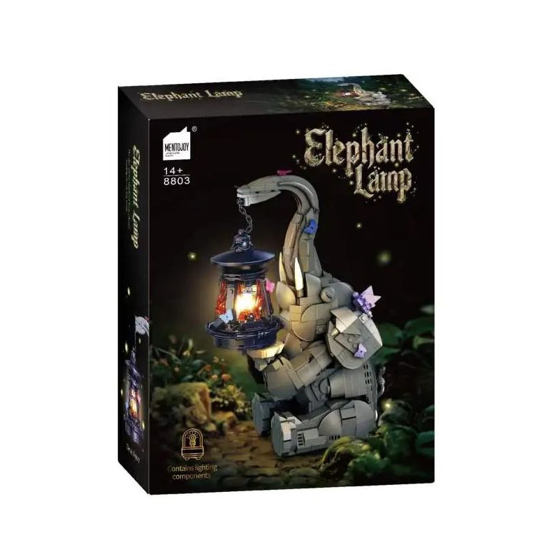 Mentojoy 8803 Elephant Lamp Xếp hình lắp ráp ghép mô hình Đèn lồng voi nhỏ