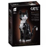 Mentojoy 8813 Cat Xếp hình lắp ráp ghép mô hình Mèo đen trắng nheo mắt