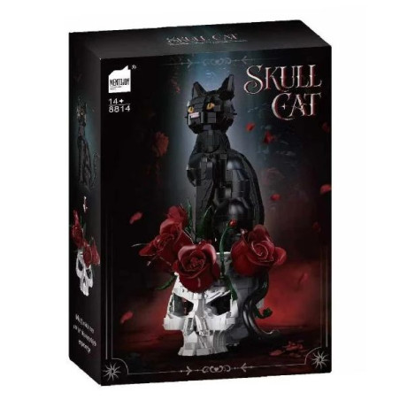 Mentojoy 8814 Skull Cat Xếp hình lắp ráp ghép mô hình Bộ xương mèo nheo mắt