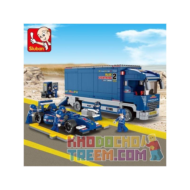 SLUBAN M38-B0357 B0357 0357 M38B0357 38-B0357 non  XE ĐUA F1 VÀ TẢI BẢO DƯỠNG bộ đồ chơi xếp lắp ráp ghép mô hình Speed Champions Racing Cars FORMULA CAR Đua Xe Công Thức 641 khối