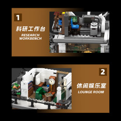 Jiqi JQ1150 Lunar Base Xếp hình lắp ráp ghép mô hình Căn cứ mặt trăng định cư không gian sâu