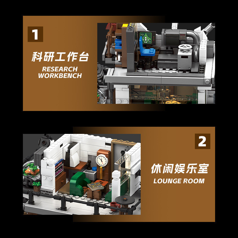 Jiqi JQ1150 Lunar Base Xếp hình lắp ráp ghép mô hình Căn cứ mặt trăng định cư không gian sâu