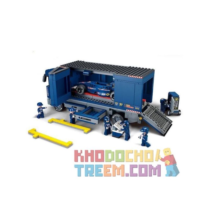 SLUBAN M38-B0357 B0357 0357 M38B0357 38-B0357 non  XE ĐUA F1 VÀ TẢI BẢO DƯỠNG bộ đồ chơi xếp lắp ráp ghép mô hình Speed Champions Racing Cars FORMULA CAR Đua Xe Công Thức 641 khối