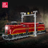 JIESTAR JJ9250 Xếp hình lắp ráp ghép mô hình Đầu máy điện màu đỏ cổ điển