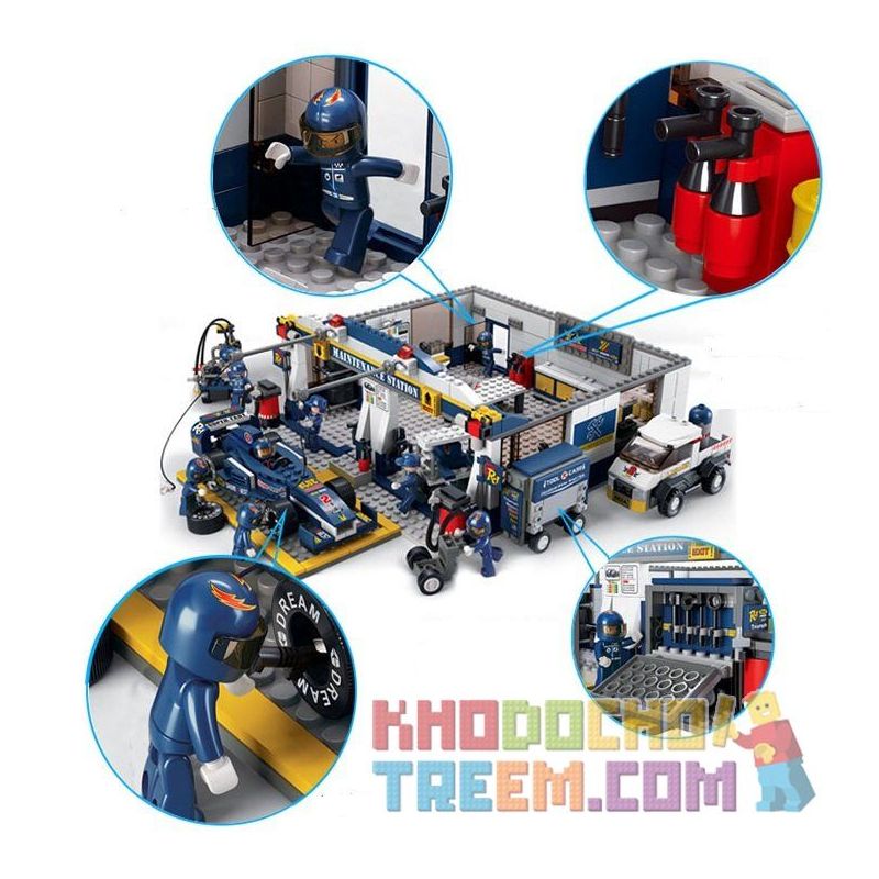 SLUBAN M38-B0356 B0356 0356 M38B0356 38-B0356 non  XE ĐUA F1 VÀ TRẠM BẢO DƯỠNG bộ đồ chơi xếp lắp ráp ghép mô hình Speed Champions Racing Cars FORMULA CAR Đua Xe Công Thức 741 khối