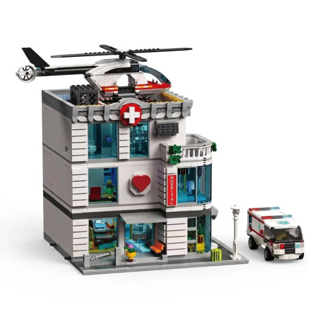 No license 86199 General Hospital Xếp hình lắp ráp ghép mô hình bệnh viện đa khoa