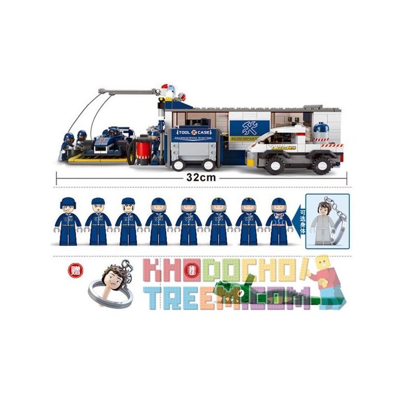 SLUBAN M38-B0356 B0356 0356 M38B0356 38-B0356 non  XE ĐUA F1 VÀ TRẠM BẢO DƯỠNG bộ đồ chơi xếp lắp ráp ghép mô hình Speed Champions Racing Cars FORMULA CAR Đua Xe Công Thức 741 khối