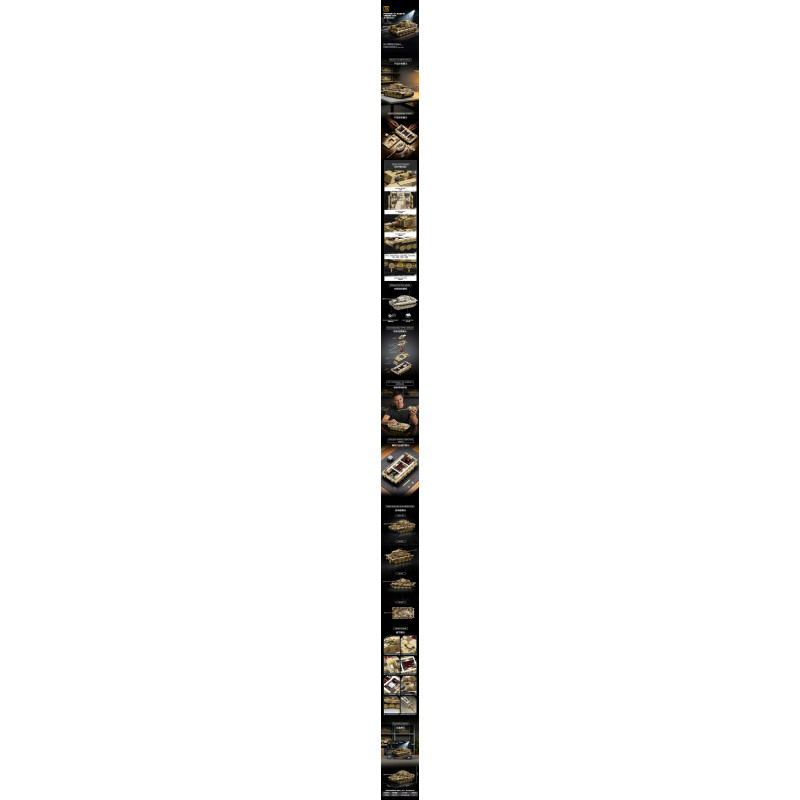 Tikka TK8004 Panzer VI Ausf.B Tiger II 124 Xếp hình lắp ráp ghép mô hình Xe tăng King Tiger B II