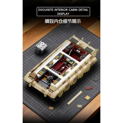 Tikka TK8004 Panzer VI Ausf.B Tiger II 124 Xếp hình lắp ráp ghép mô hình Xe tăng King Tiger B II