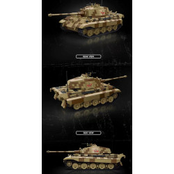 Tikka TK8004 Panzer VI Ausf.B Tiger II 124 Xếp hình lắp ráp ghép mô hình Xe tăng King Tiger B II