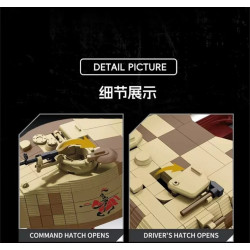 Tikka TK8004 Panzer VI Ausf.B Tiger II 124 Xếp hình lắp ráp ghép mô hình Xe tăng King Tiger B II