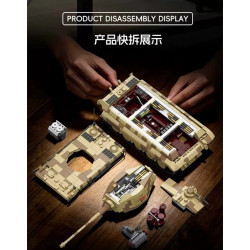 Tikka TK8004 Panzer VI Ausf.B Tiger II 124 Xếp hình lắp ráp ghép mô hình Xe tăng King Tiger B II