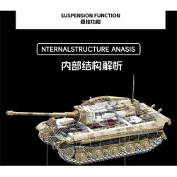Tikka TK8004 Panzer VI Ausf.B Tiger II 124 Xếp hình lắp ráp ghép mô hình Xe tăng King Tiger B II
