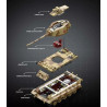 Tikka TK8004 Panzer VI Ausf.B Tiger II 124 Xếp hình lắp ráp ghép mô hình Xe tăng King Tiger B II
