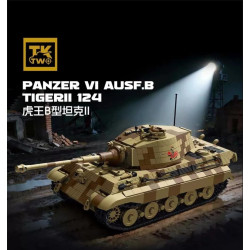 Tikka TK8004 Panzer VI Ausf.B Tiger II 124 Xếp hình lắp ráp ghép mô hình Xe tăng King Tiger B II