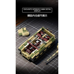 Tikka TK8003 PANZER VI TIGER S33 Xếp hình lắp ráp ghép mô hình xe tăng Fuhu