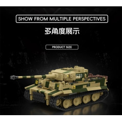 Tikka TK8003 PANZER VI TIGER S33 Xếp hình lắp ráp ghép mô hình xe tăng Fuhu