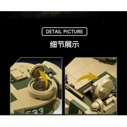 Tikka TK8003 PANZER VI TIGER S33 Xếp hình lắp ráp ghép mô hình xe tăng Fuhu
