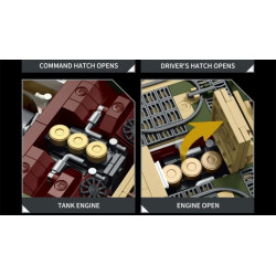 Tikka TK8003 PANZER VI TIGER S33 Xếp hình lắp ráp ghép mô hình xe tăng Fuhu