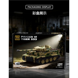 Tikka TK8003 PANZER VI TIGER S33 Xếp hình lắp ráp ghép mô hình xe tăng Fuhu