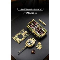 Tikka TK8003 PANZER VI TIGER S33 Xếp hình lắp ráp ghép mô hình xe tăng Fuhu