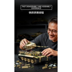 Tikka TK8003 PANZER VI TIGER S33 Xếp hình lắp ráp ghép mô hình xe tăng Fuhu