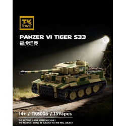 Tikka TK8003 PANZER VI TIGER S33 Xếp hình lắp ráp ghép mô hình xe tăng Fuhu